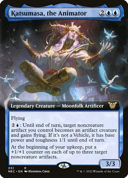 Katsumasa, the Animator, Magic card NEC 51 — Neon Dynasty Commander set
