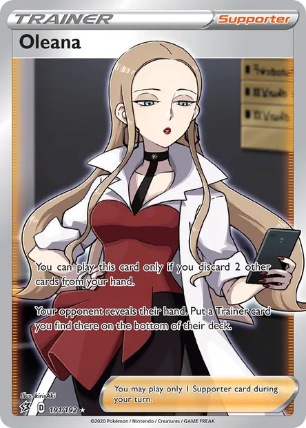 Oleana, Pokémon card RCL 191 — Rebel Clash set