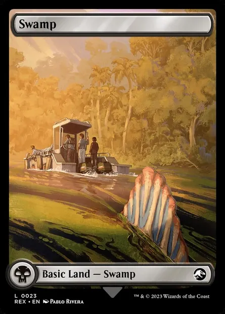 Swamp, Magic card REX 23 — Jurassic World Collection set