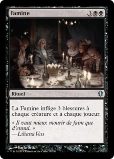 Famine, carte Magic C13 77 — extension Commander 2013