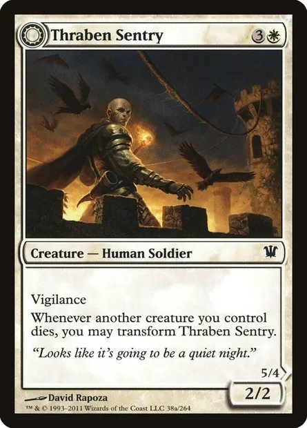 Thraben Sentry // Thraben Militia, Magic card ISD 38 — Innistrad set