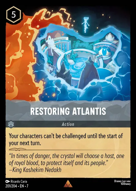 Restoring Atlantis, Disney Lorcana card CH7-201 — Archazia's Island set