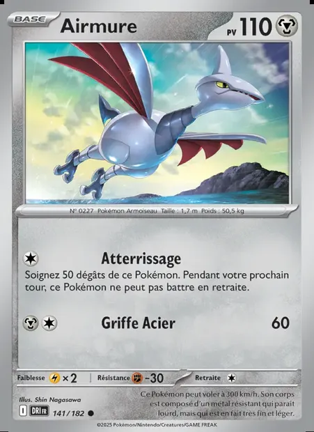 Airmure, carte Pokémon DRI 141 — extension Rivalités Destinées