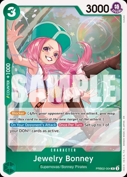 Jewelry Bonney, One Piece card PRB02-004 — ONE PIECE CARD THE BEST vol.2 set