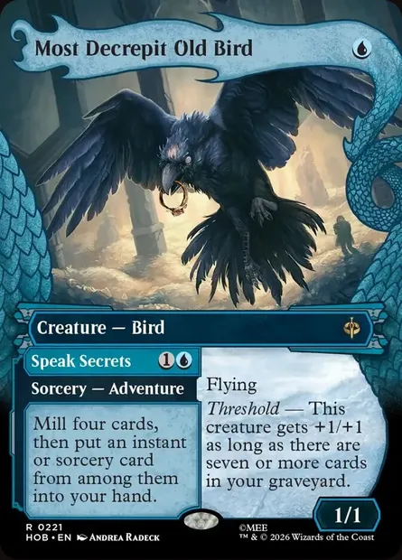 Most Decrepit Old Bird // Speak Secrets, Magic card HOB 221 — The Hobbit set