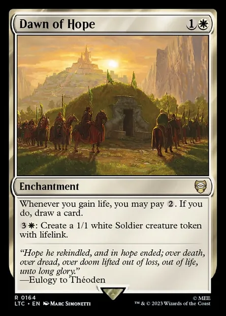 Dawn of Hope, Magic card LTC 164 — Tales of Middle-earth Commander set