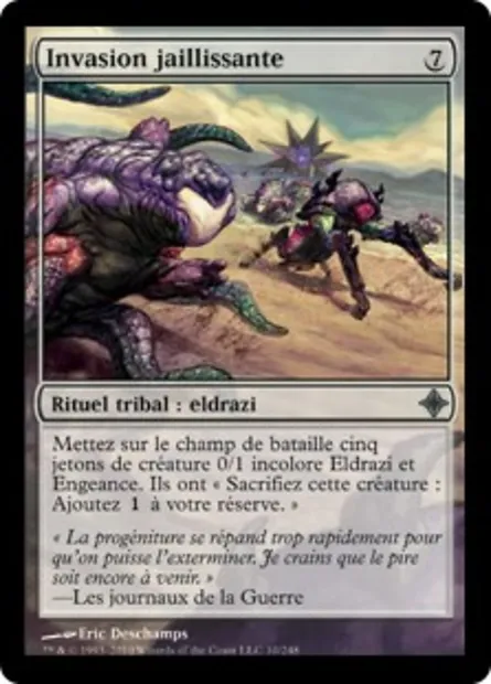 Invasion jaillissante, carte Magic ROE 10 — extension L'ascension des Eldrazi