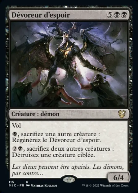 Dévoreur d'espoir, carte Magic MIC 115 — extension Midnight Hunt Commander