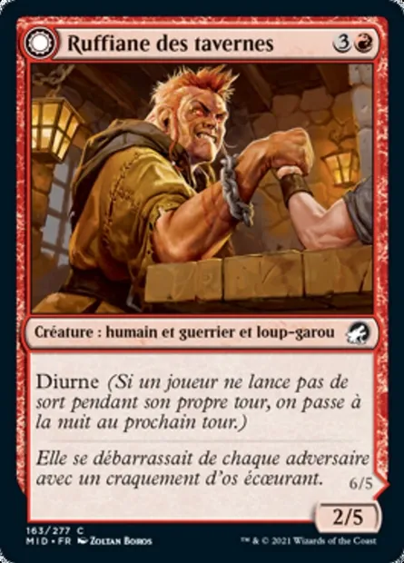 Ruffiane des tavernes // Fracasseuse de taverne, carte Magic MID 163 — extension Innistrad : chasse de minuit