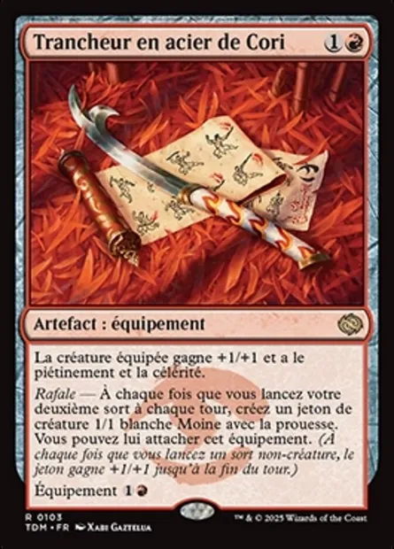 Trancheur en acier de Cori, carte Magic TDM 103 — extension Tarkir: Dragonstorm