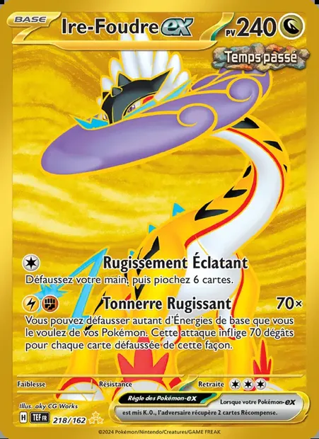 Ire-Foudre-ex, carte Pokémon TEF 218 — extension Forces Temporelles