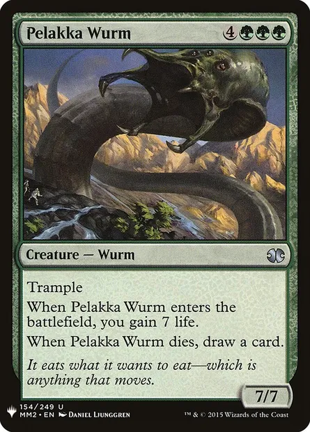 Pelakka Wurm, Magic card PLST MM2-154 — The List set