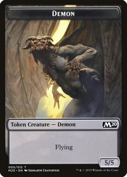 Demon, Magic card TM20 5 — Core Set 2020 Tokens set