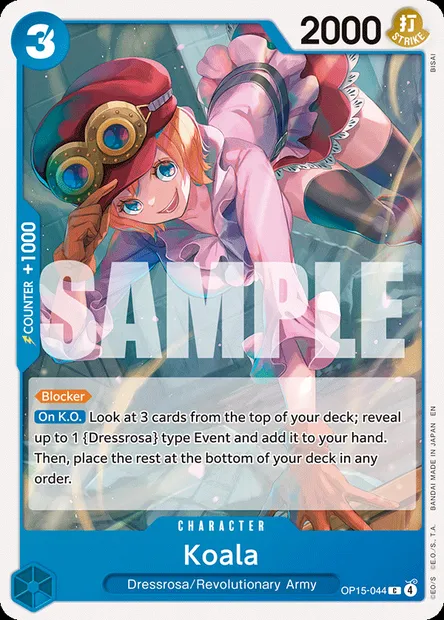 Koala, One Piece card OP15-044 — ADVENTURE ON KAMI’S ISLAND set