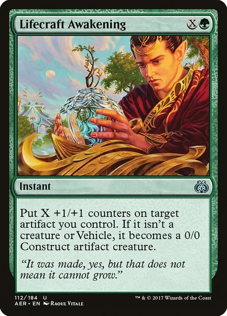 Lifecraft Awakening, Magic card AER 112 — Aether Revolt set