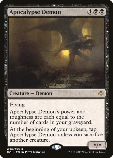 Apocalypse Demon, Magic card HOU 58 — Hour of Devastation set