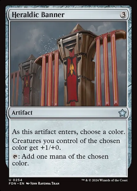 Heraldic Banner, Magic card FDN 254 — Foundations set