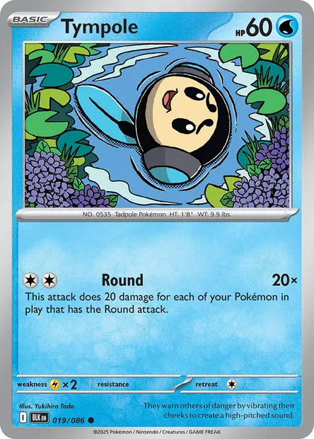 Tympole, Pokémon card BLK 019 — Black Bolt set