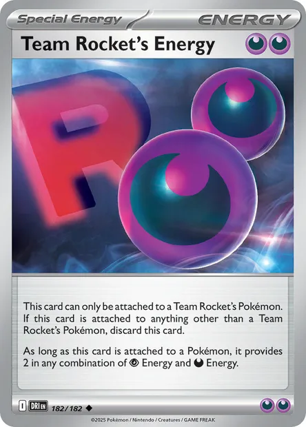 Team Rocket's Energy, Pokémon card DRI 182 — Destined Rivals set