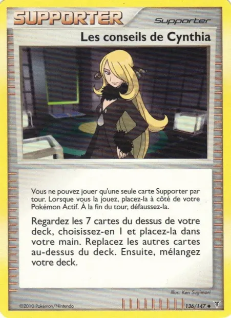 Les conseils de Cynthia, carte Pokémon SV 136 — extension Vainqueurs Suprêmes