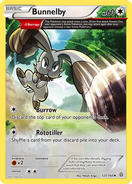 Bunnelby, Pokémon card PRC 121 — Primal Clash set