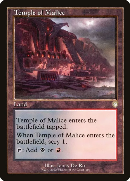 Temple of Malice, Magic card BRC 208 — The Brothers' War Commander set