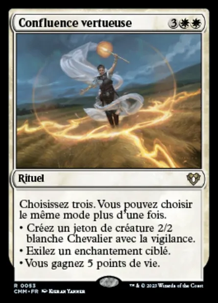 Confluence vertueuse, carte Magic CMM 53 — extension Commander Masters