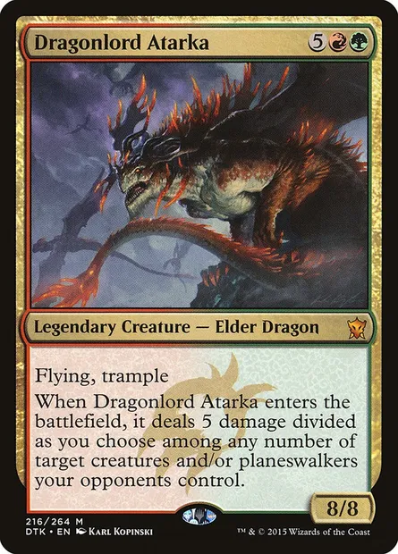 Dragonlord Atarka, Magic card DTK 216 — Dragons of Tarkir set