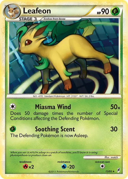 Phyllali, carte Pokémon CL 13 — extension L'appel des Légendes