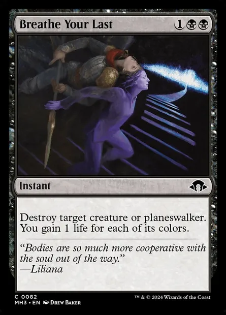 Breathe Your Last, Magic card MH3 82 — Modern Horizons 3 set