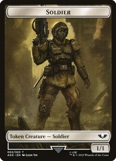 Soldier, carte Magic T40K 2 — extension Warhammer 40,000 Tokens