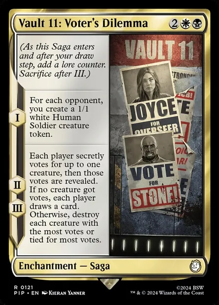 Vault 11: Voter's Dilemma, Magic card PIP 121 — Fallout set