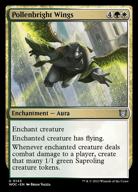 Pollenbright Wings, Magic card WOC 143 — Wilds of Eldraine Commander set