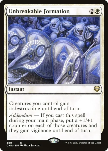 Unbreakable Formation, Magic card CMR 388 — Commander Legends set
