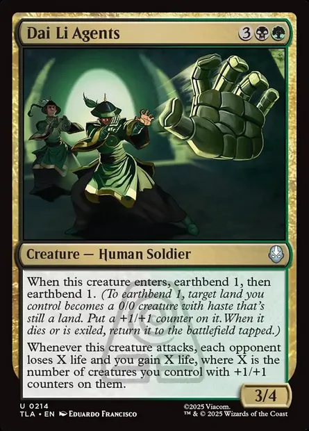 Dai Li Agents, Magic card TLA 214 — Avatar: The Last Airbender set
