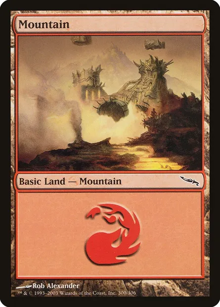 Montagne, carte Magic MRD 300 — extension Mirrodin