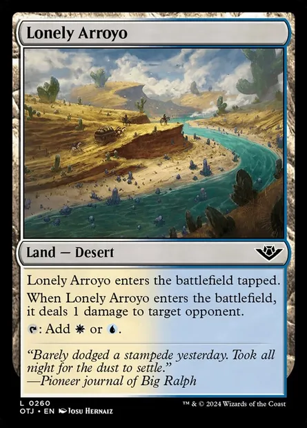 Lonely Arroyo, Magic card OTJ 260 — Outlaws of Thunder Junction set