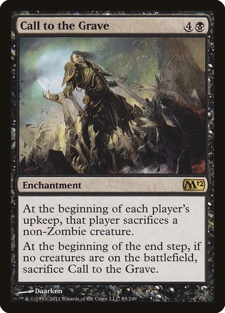 Call to the Grave, Magic card M12 85 — Magic 2012 set