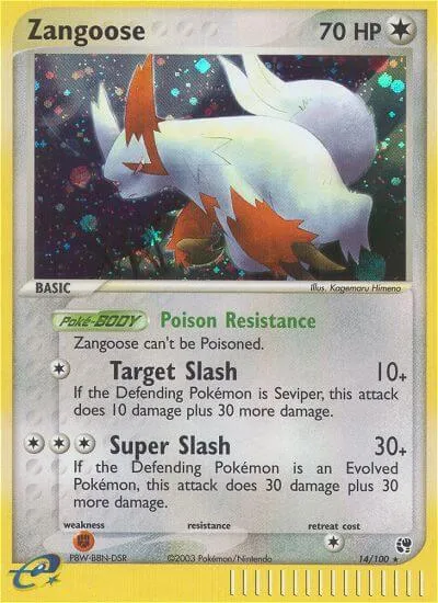 Zangoose, Pokémon card SS 14 — Sandstorm set