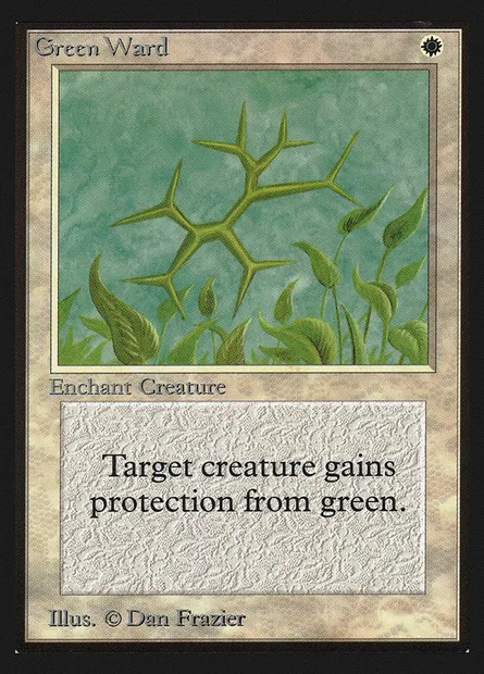 Green Ward, Magic card CEI 21 — Intl. Collectors' Edition set