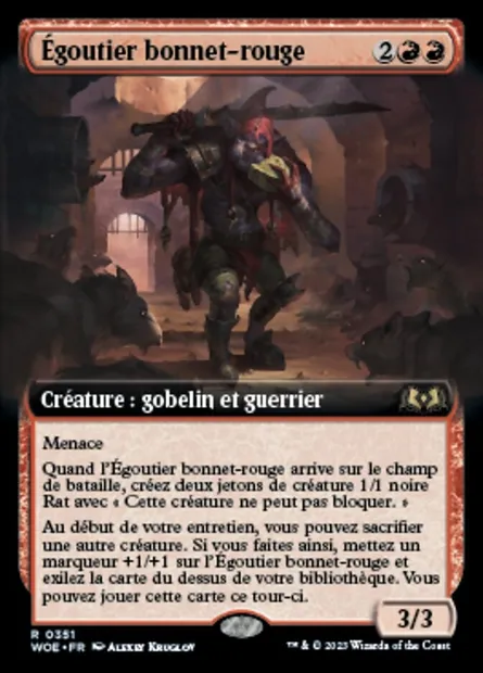 Égoutier bonnet-rouge, carte Magic WOE 351 — extension Wilds of Eldraine