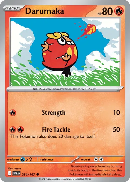 Darumaka, Pokémon card TWM 034 — Twilight Masquerade set