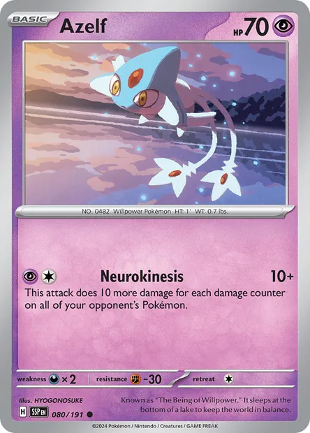 Azelf, Pokémon card SSP 080 — Surging Sparks set
