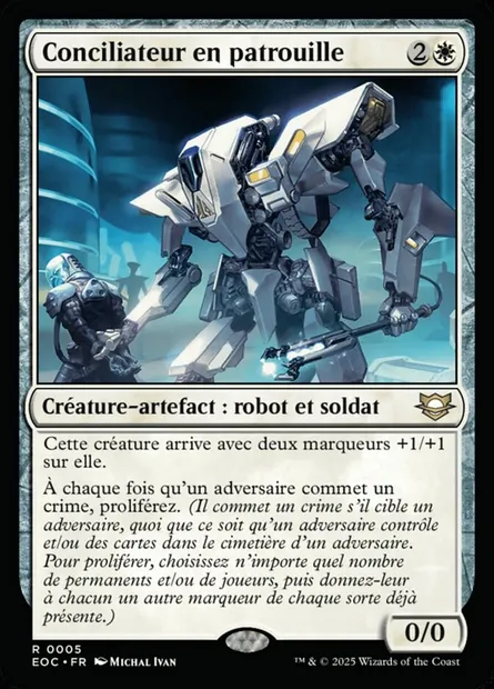 Conciliateur en patrouille, carte Magic EOC 5 — extension Edge of Eternities Commander