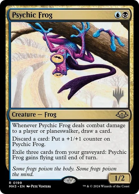 Psychic Frog, Magic card PMH3 199p — Modern Horizons 3 Promos set