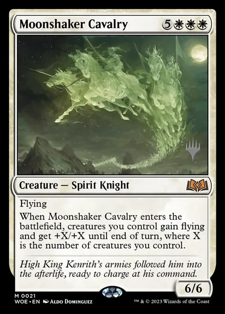Moonshaker Cavalry, Magic card PWOE 21p — Wilds of Eldraine Promos set