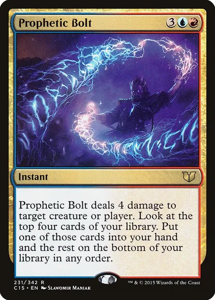 Prophetic Bolt, Magic card C15 231 — Commander 2015 set