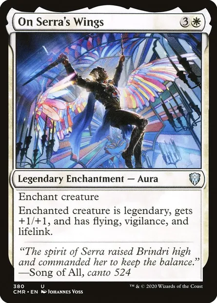 On Serra's Wings, Magic card CMR 380 — Commander Legends set