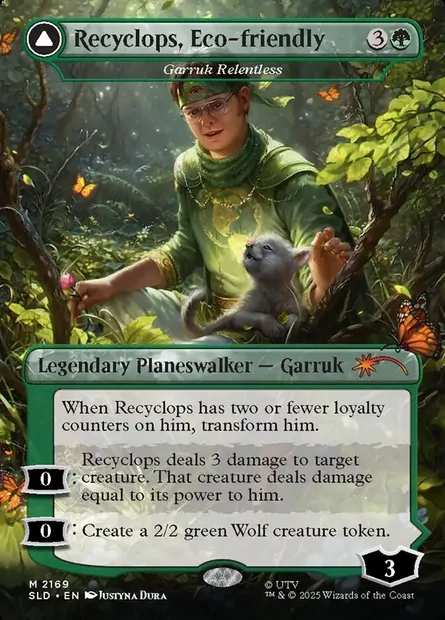 Garruk Relentless // Garruk, the Veil-Cursed, Magic card SLD 2169 — Secret Lair Drop set