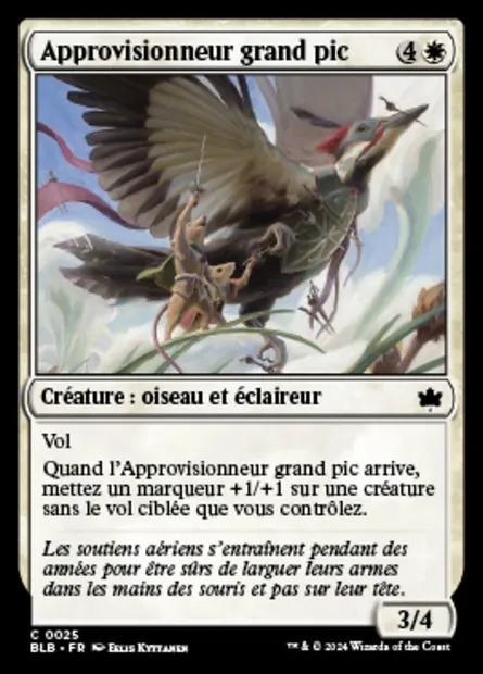 Approvisionneur grand pic, carte Magic BLB 25 — extension Bloomburrow